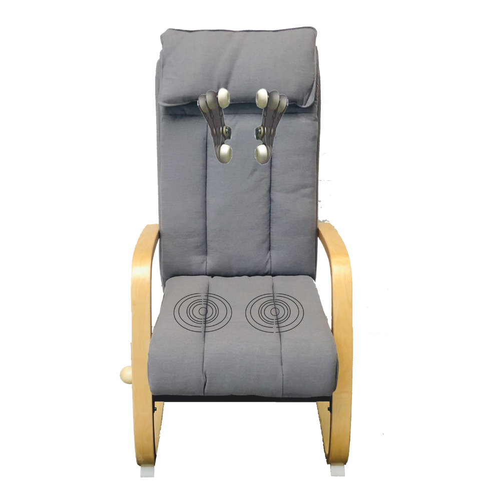 Système de massage du fauteuil AT-233 avec rouleaux dorsaux et vibrations sur l'assise