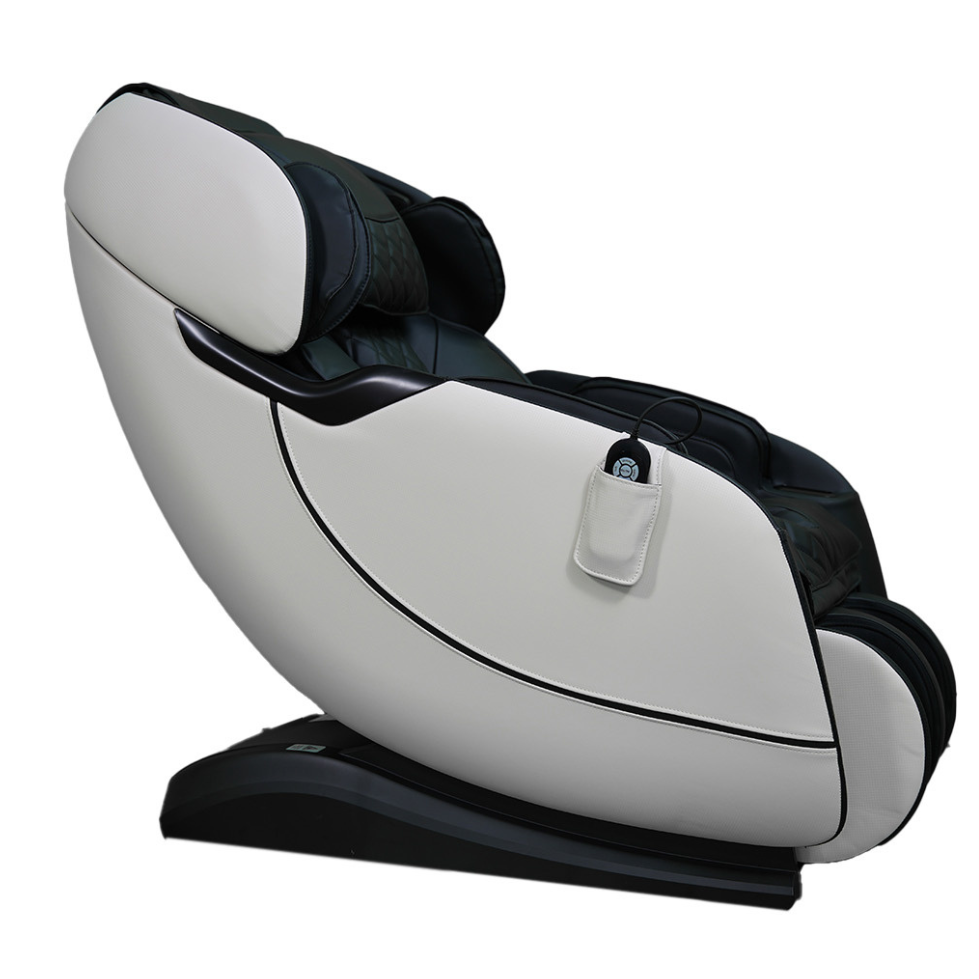 Fauteuil MSW-300 Classic blanc avec coque noire - profil droit