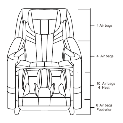 Fauteuil massant – Jambes et confort des articulations – AT-6260