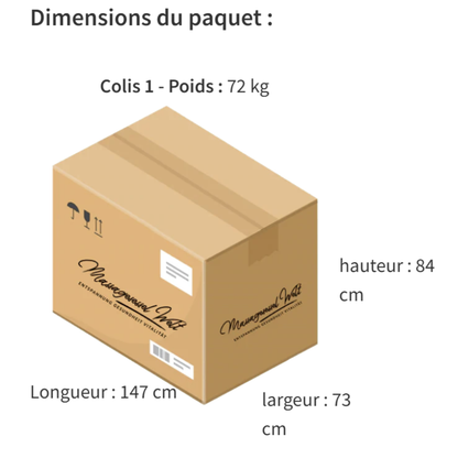 Dimensions du paquet du fauteuil MSW-300 Classic