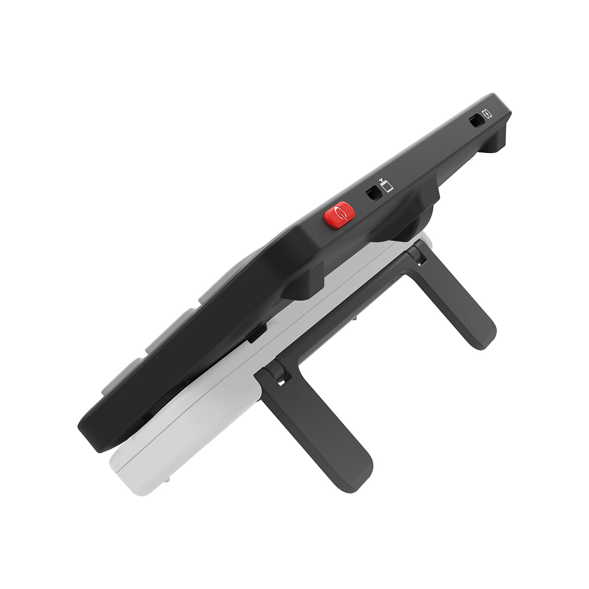 La loupe électronique  Luna 6 vue d'en haut pour montrer le bouton on-off et le support pratique
