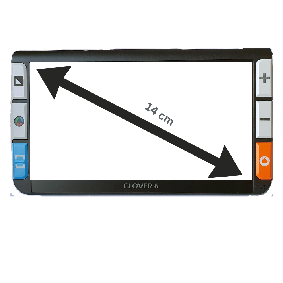 Ecran tactile de 14cm de la loupe électronique Clover 6