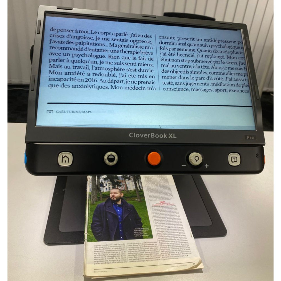 Loupe électronique – Grand écran et support pour travaux minutieux - Clover Book XL