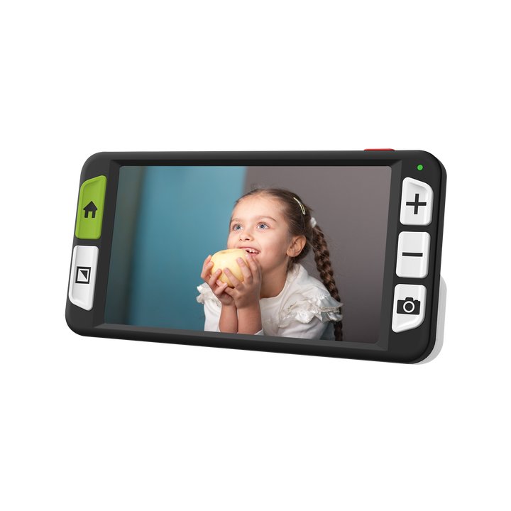 La loupe électronique  Luna 6 avec une photo d'enfant