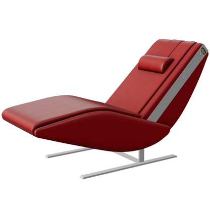 Fauteuil massant Silver Vitalia bordeaux - vue trois-quarts