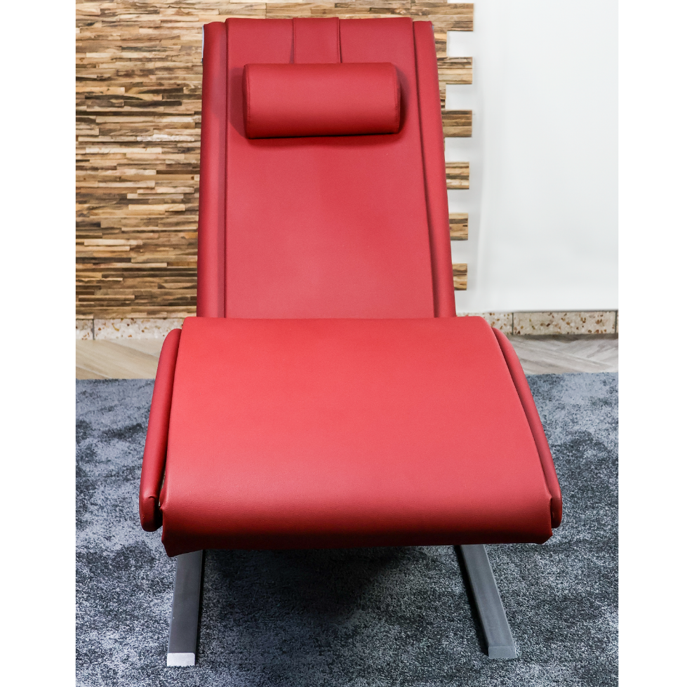 Fauteuil massant Silver Vitalia rouge - vue de face