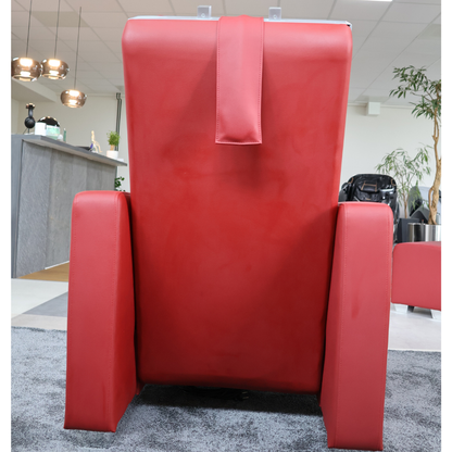 Vue arrière du fauteuil massant Silver Primera rouge