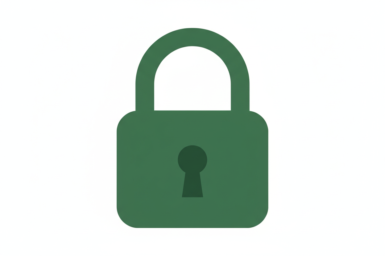 Icône cadenas vert