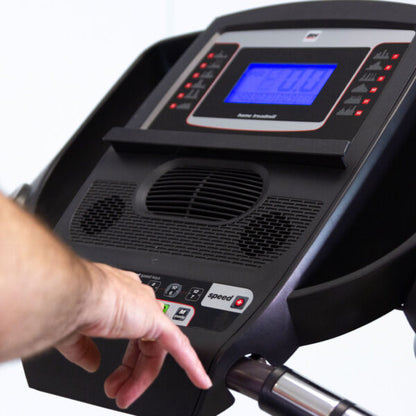 tapis de course Pioneer Senior G6484H   détail du moniteur avec bouton start appuyé