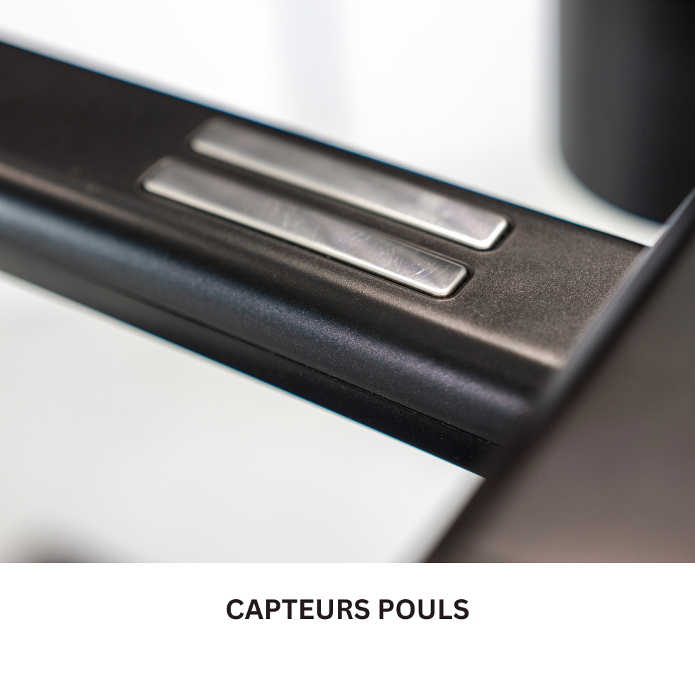 les capteurs de pouls du tapis de course G6515H de BH Fitness