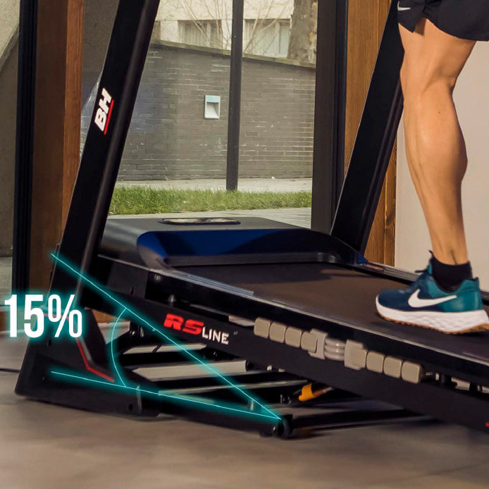 Inclinaison a 15% du tapis sur le tapis de course G6176rs800