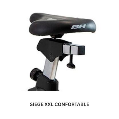 photo de la selle XXL large et confortable du velo d'appartement H863H BH Fitness 